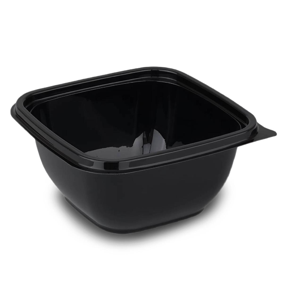 Контейнер ПЭТ-121 кубик 500мл 121*121*60мм без крышки черный ПЭТ (75/675)