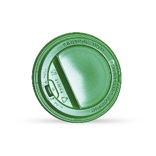 Крышка пластиковая d=80 зеленая с клапаном ПР TLS (100/1000)