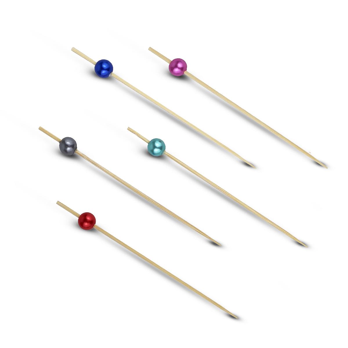 Пика декоративная "Жемчуг перламутровый" 12см (100)