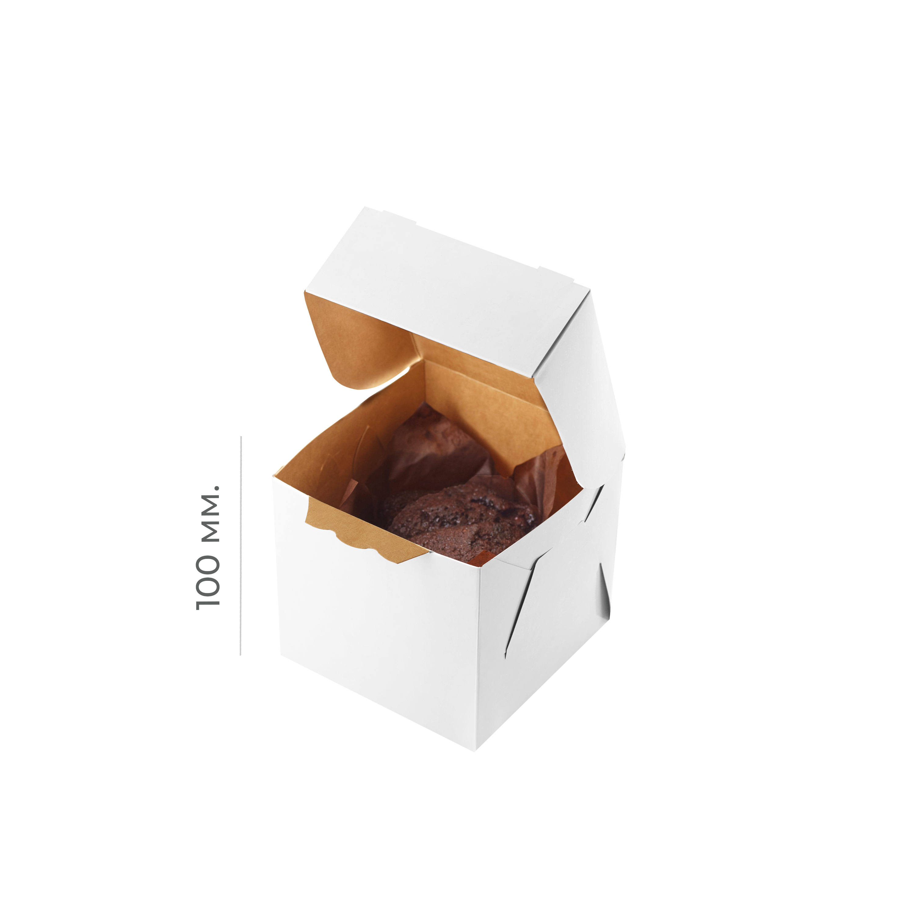 Коробка для маффинов под 1шт Muf 1 Pro Window White OSQ (25/300)