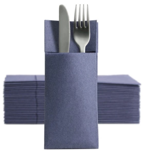 Конверты премиум бумажный 32*38см S.Point (Duni) синий 50шт 52179 (25)