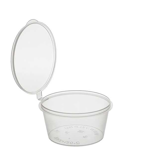 Соусник прозрачный с верхним закрытием 50мл (47мл) Стандарт PP 1245П (80/1200)