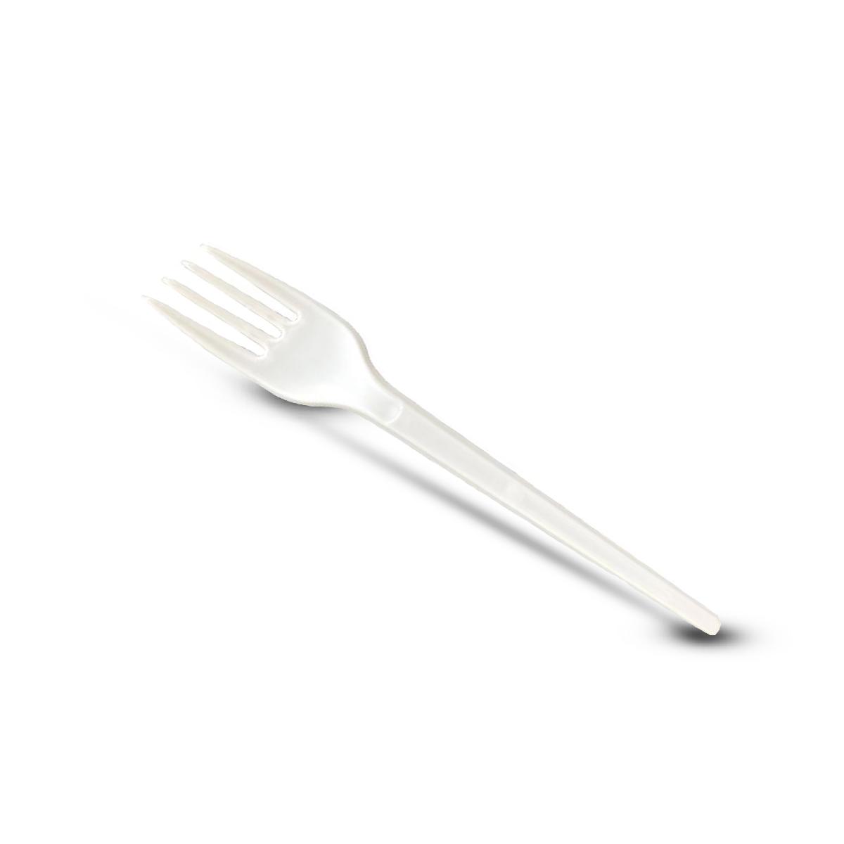 Вилка пластиковая столовая  белая 165мм (100/2200)
