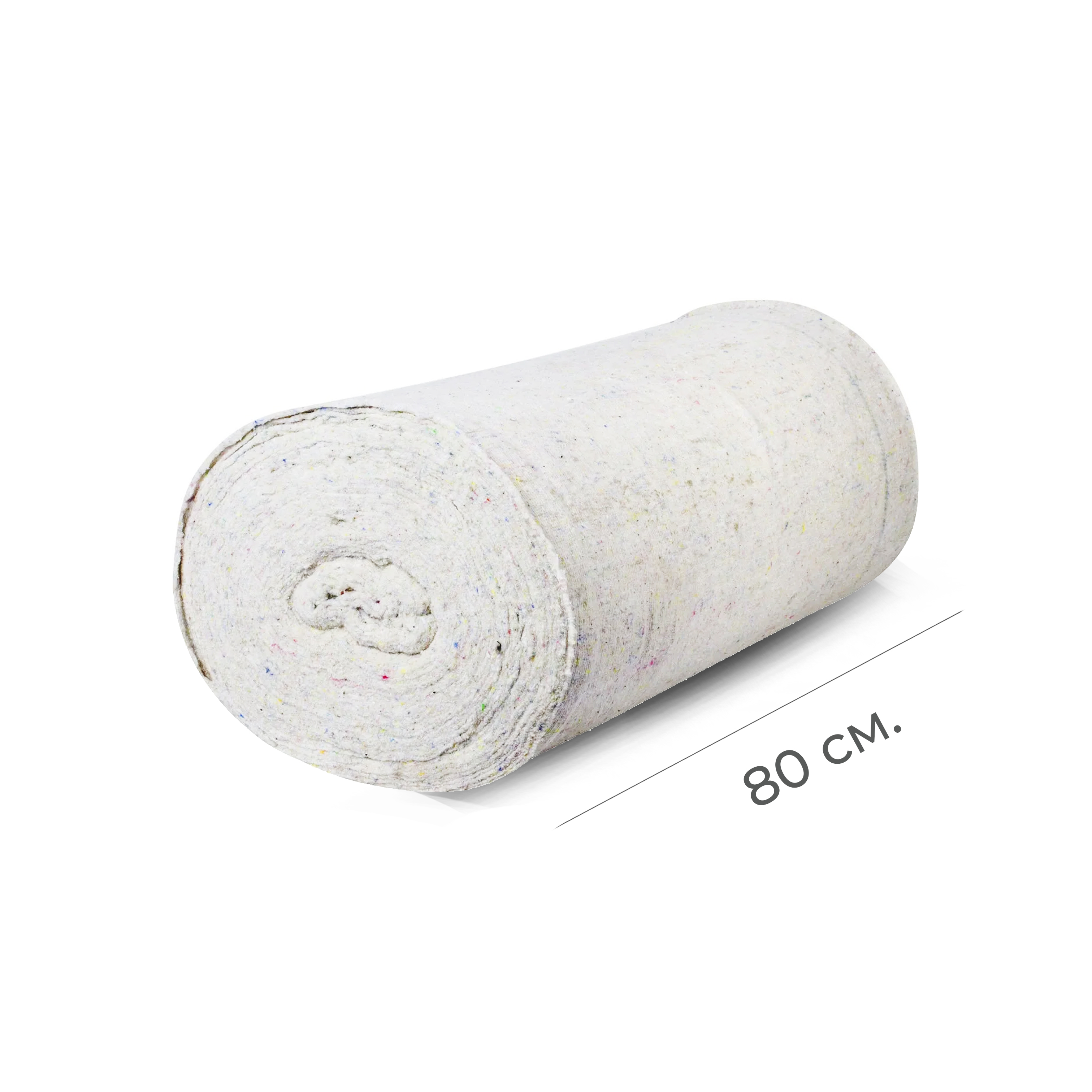 Тряпка для пола ХПП в большом рулоне белая 80см*50м 190г/м2