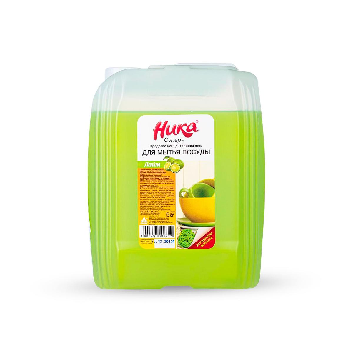 Ср-во для мытья посуды Ника-Супер Плюс Лайм 5кг (4)