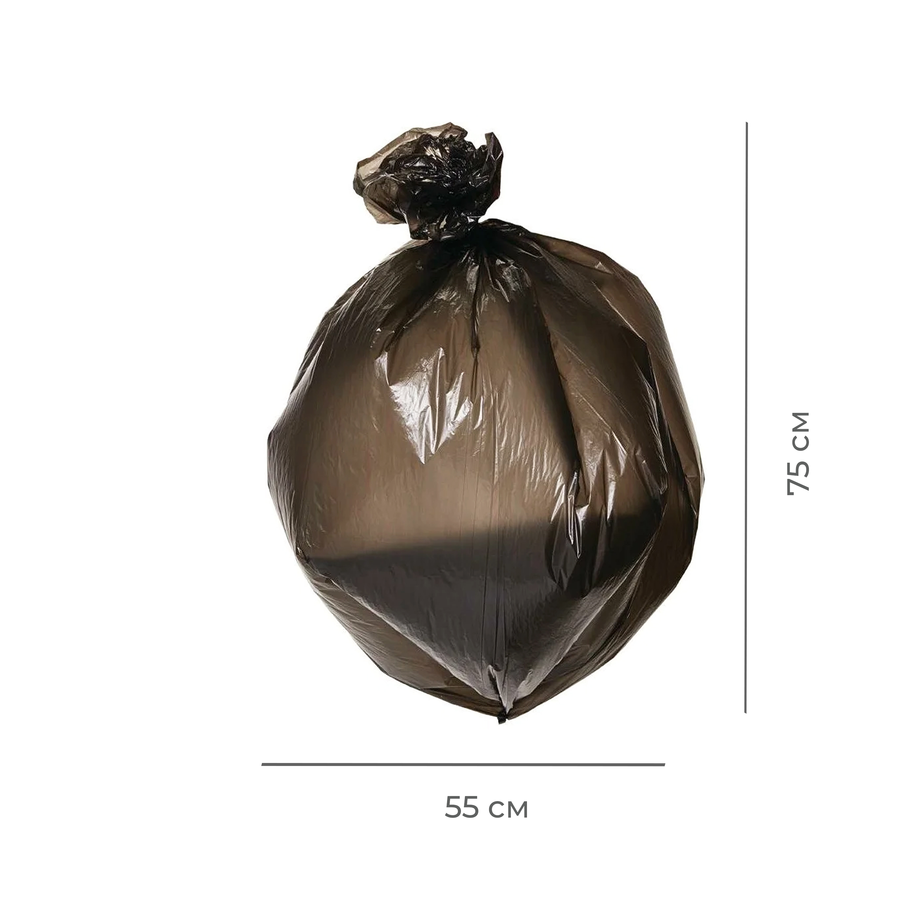 Мешки для мусора в рулоне ПВД 55*75 60л 30мкр 460гр Compact 20шт (10)
