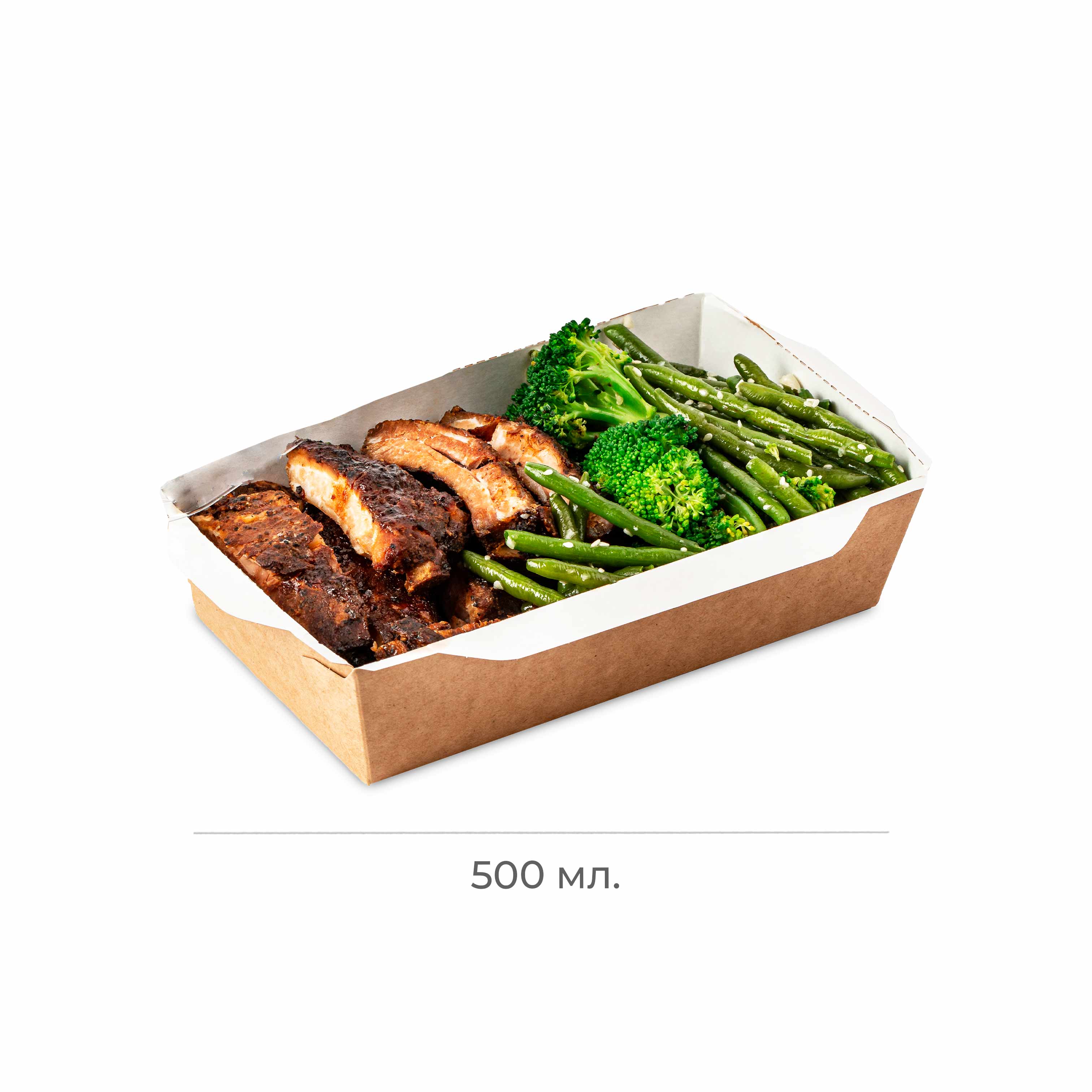 Контейнер картонный без крышки OpSalad 500мл 164*115*45мм OSQ (50/600)