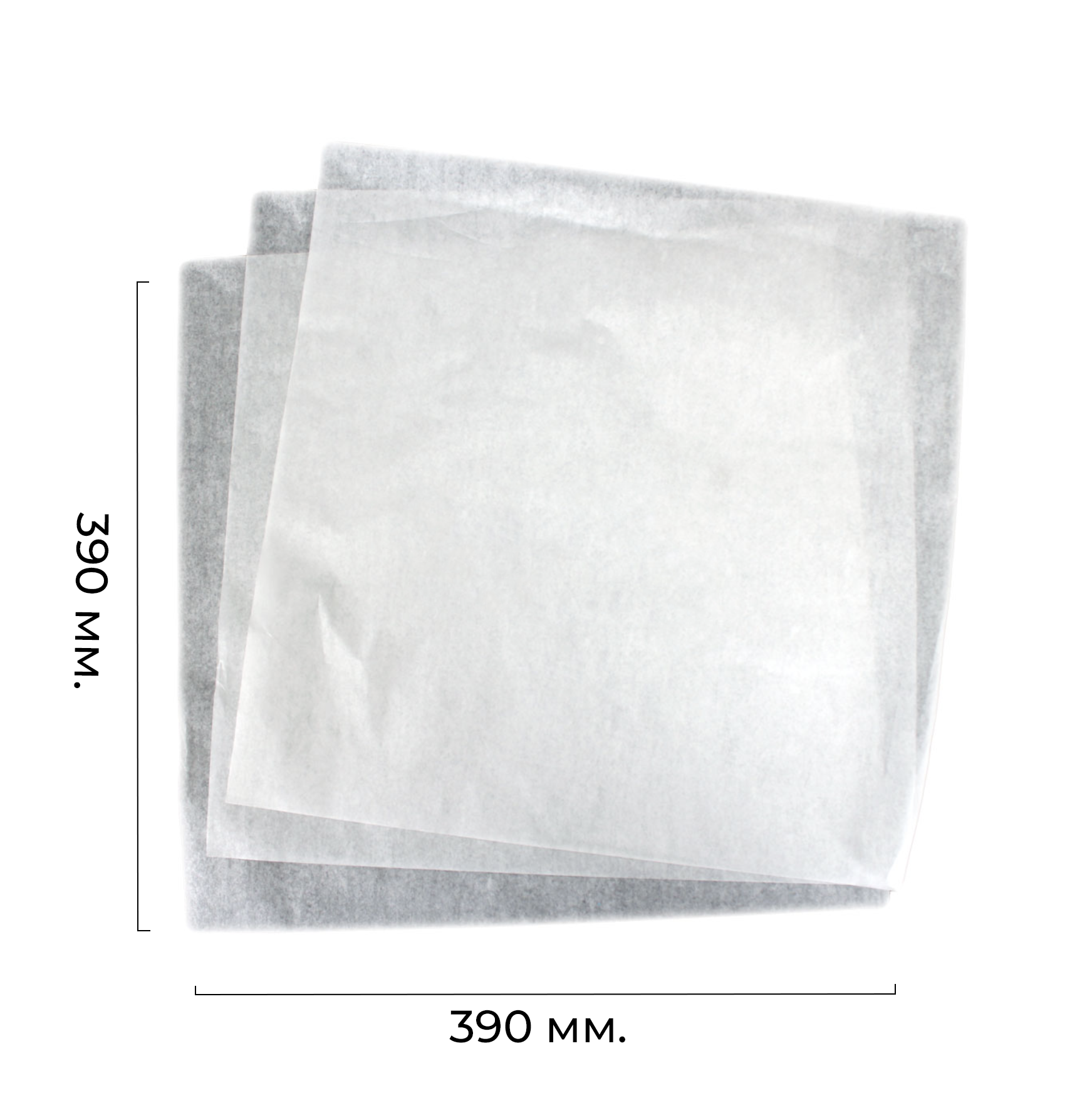 Бумага оберточная белая "Eco Papwrap white" 390*390мм (1000)