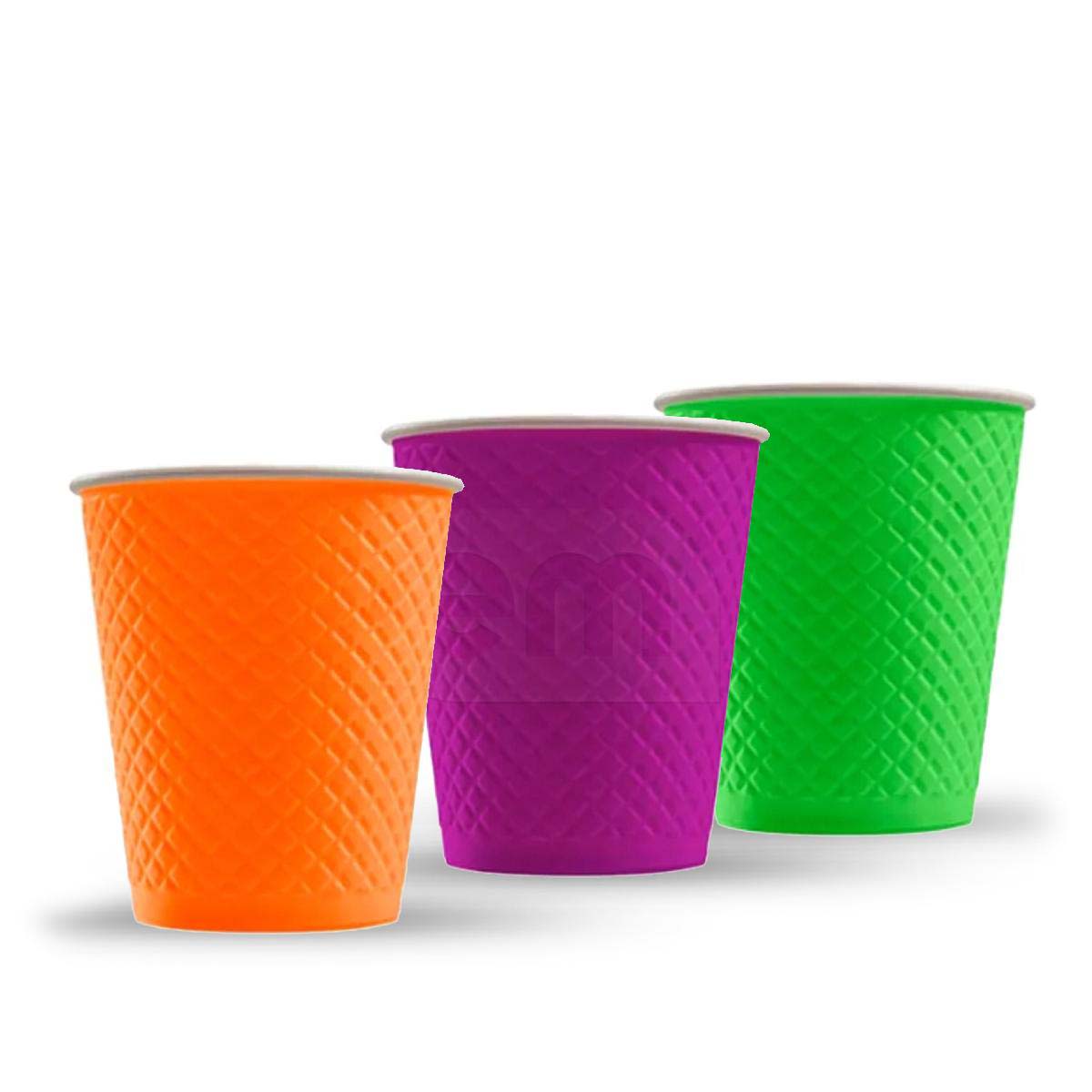 Стакан картонный 2-сл. 300мл "разноцветный/Waffle Color" d=90 (25/500)