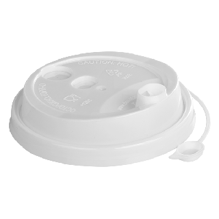 Крышка пластиковая d=80 с закрыв носиком матовая белая PP (50/1000)