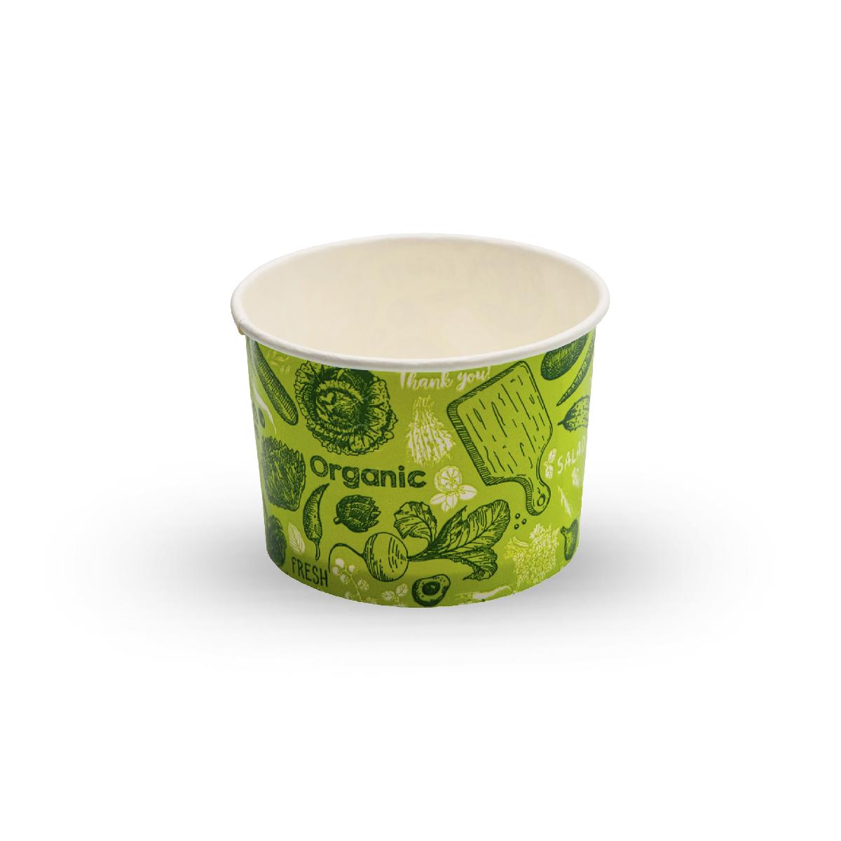 Салатник бумажный 250-320мл Зеленый d=93 (50/800)