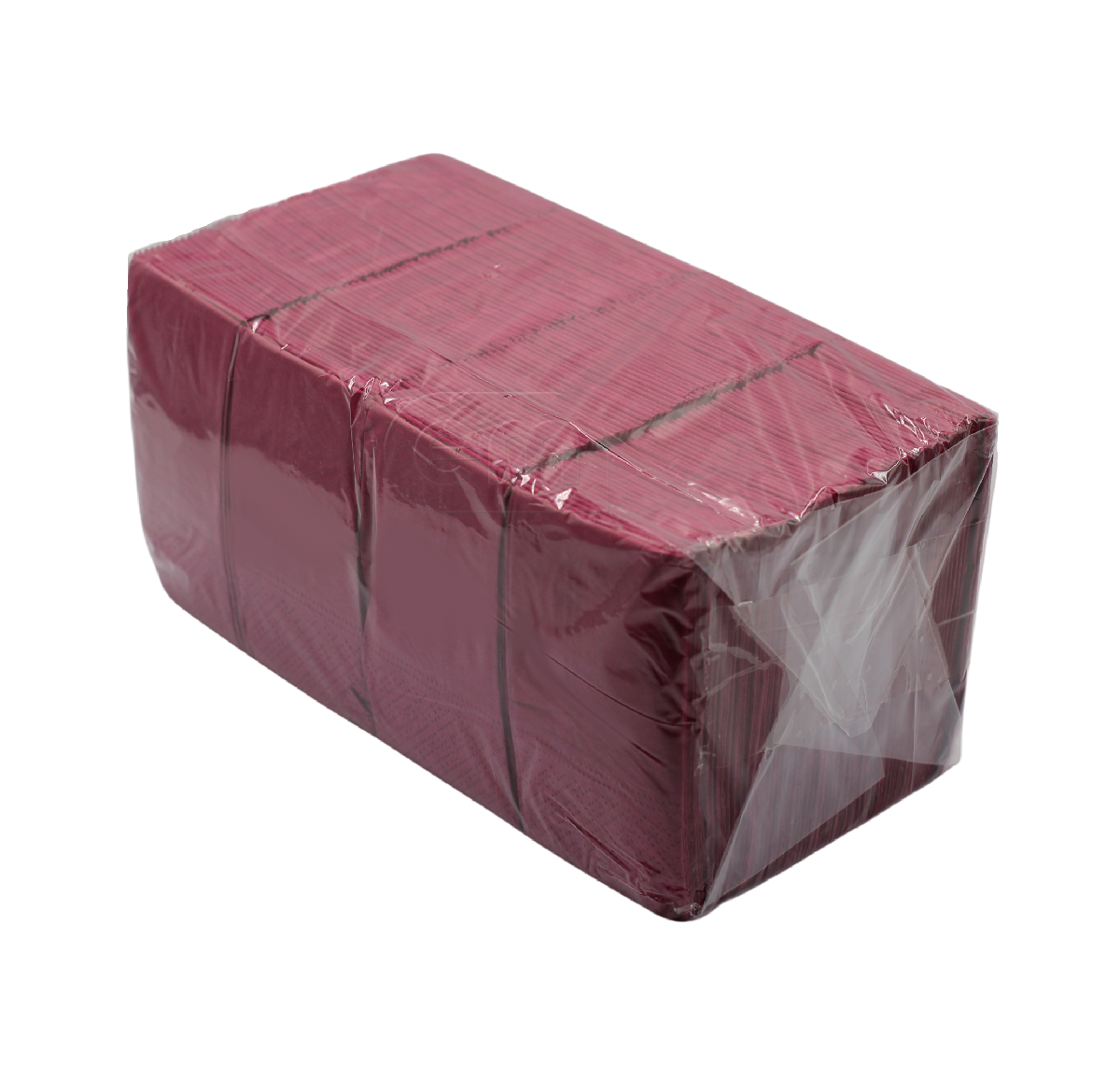Салфетки бумажные 2-слойные 24×24см 230шт бордовые "BigPack" 1/8 сложение (18)