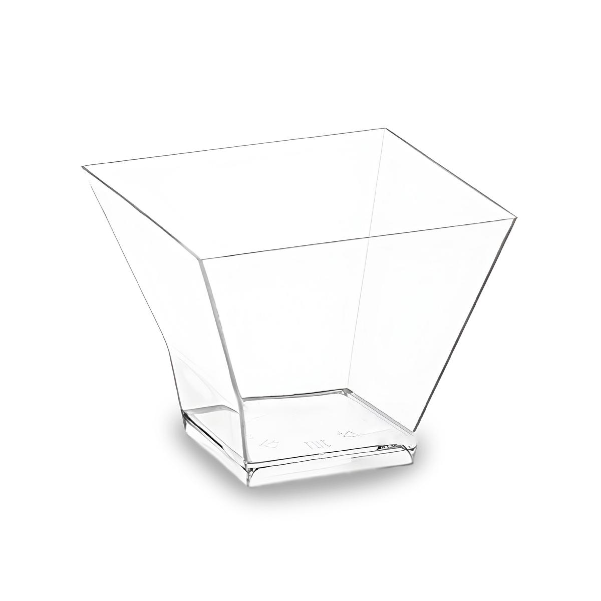 Чашка фуршетная Пагода 120 мл прозрачная 67*67*53мм 5032П (20/400)