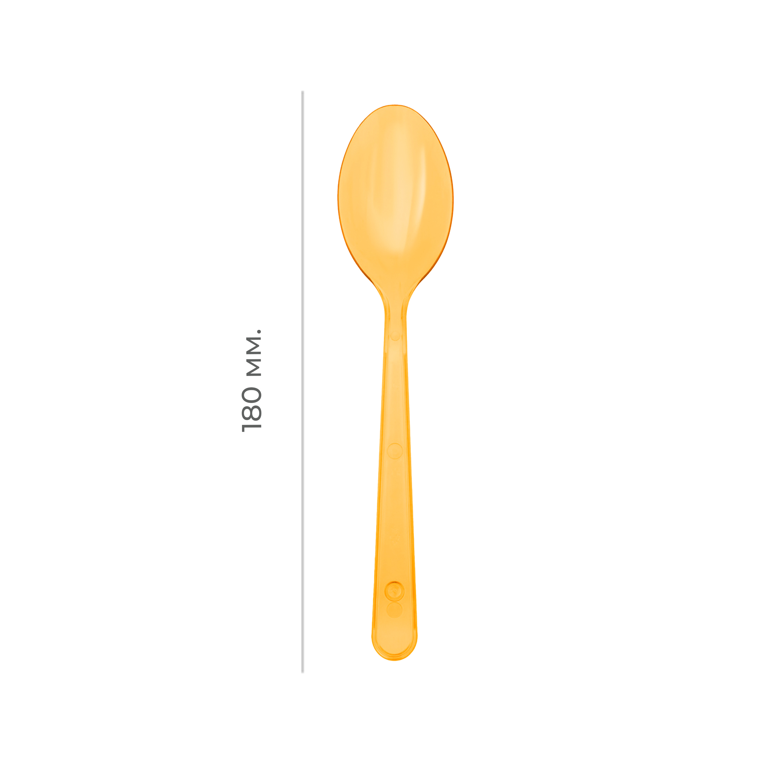 Ложка столовая пластиковая "премиум" 180мм оранжевая (50/2000)