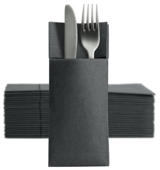 Конверты премиум бумажный 32*38см S.Point (Duni) черный 50шт 52216 (25)