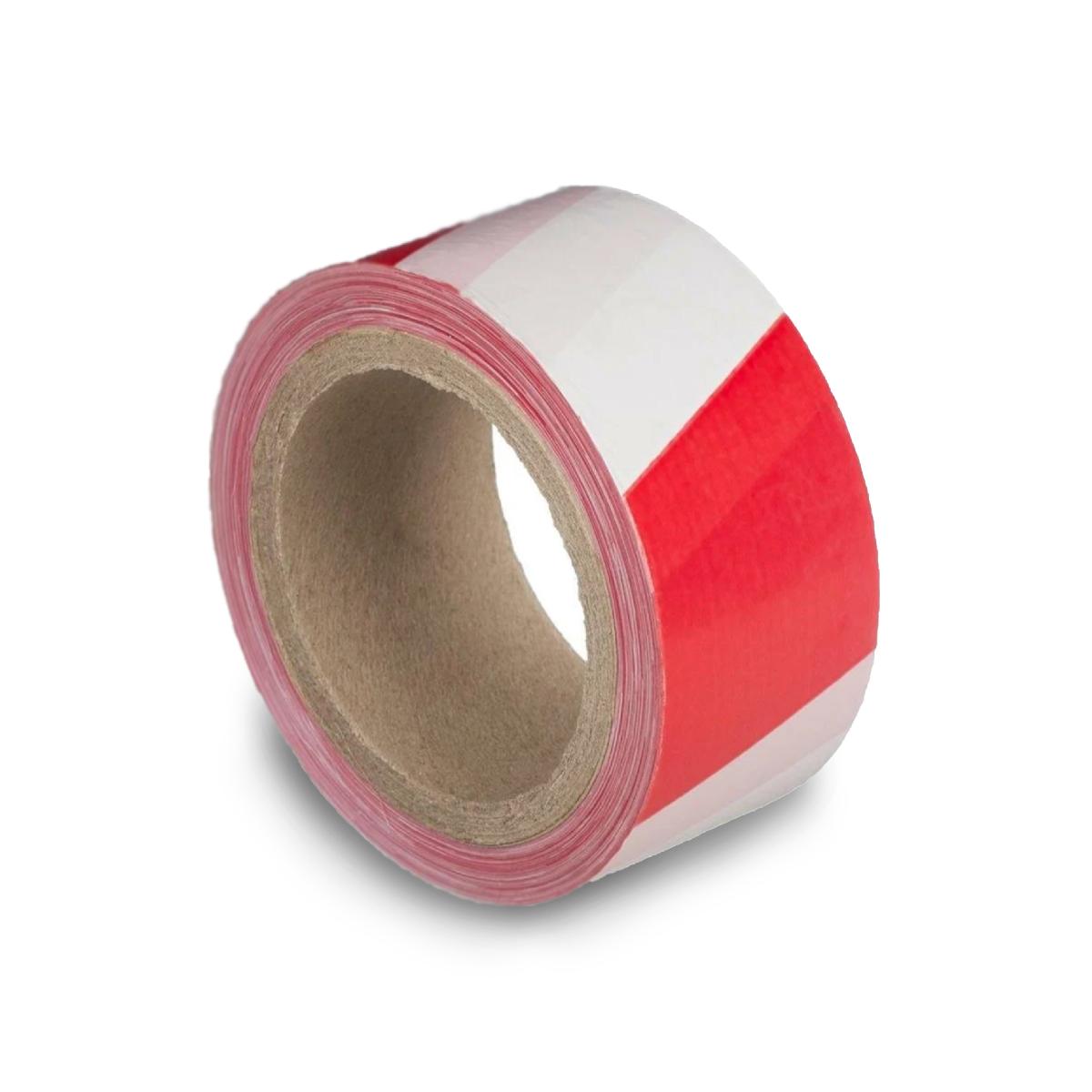 Лента оградительная красно-белая 75мм х250м