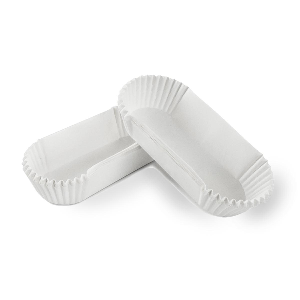 Тарталетки бумажные овальные белые 28*110*26мм (1000/12000)