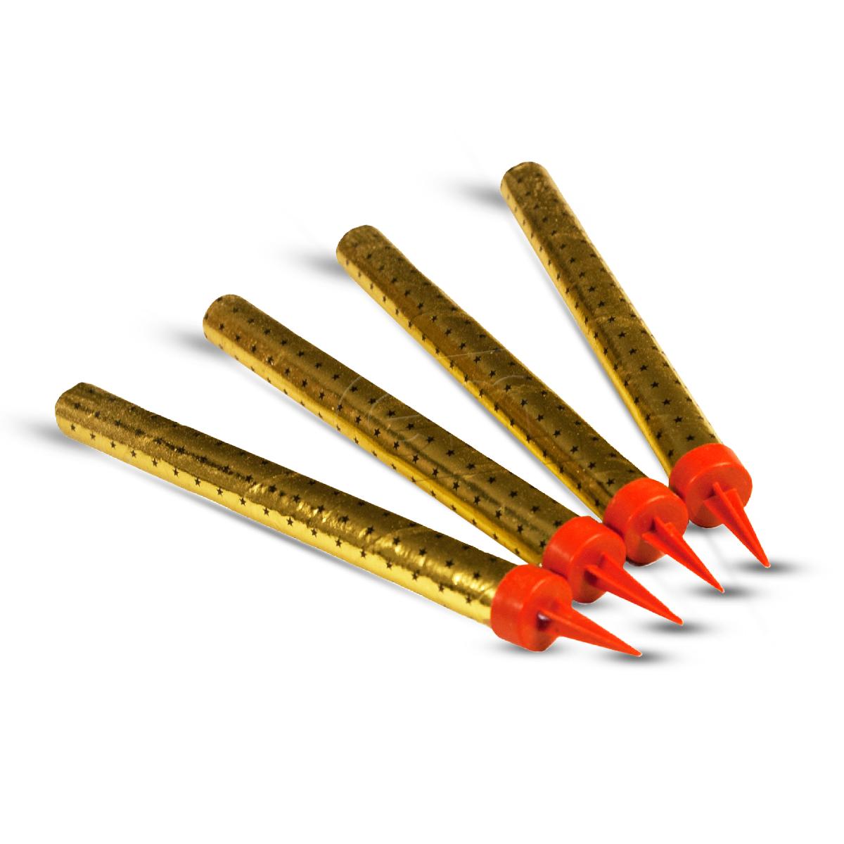 Фонтан-фейерверк для торта 12см 40сек золотые искры MF-001 (4/180)