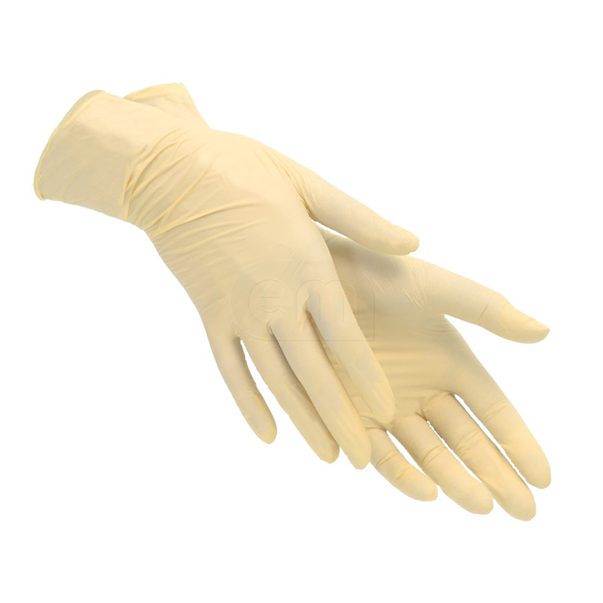 Перчатки латексные одноразовые размер S опудренные 100шт Benovy (10)