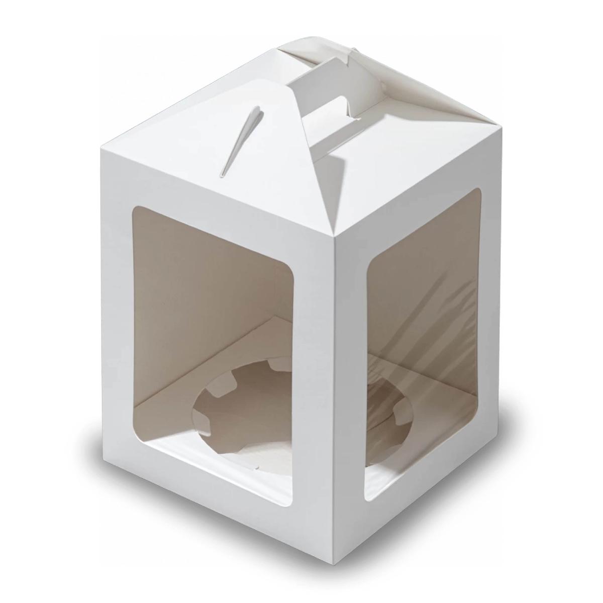 Коробка картонная с окном для кулича JUMPL II Window White 180*180*220мм OSQ (25/100)