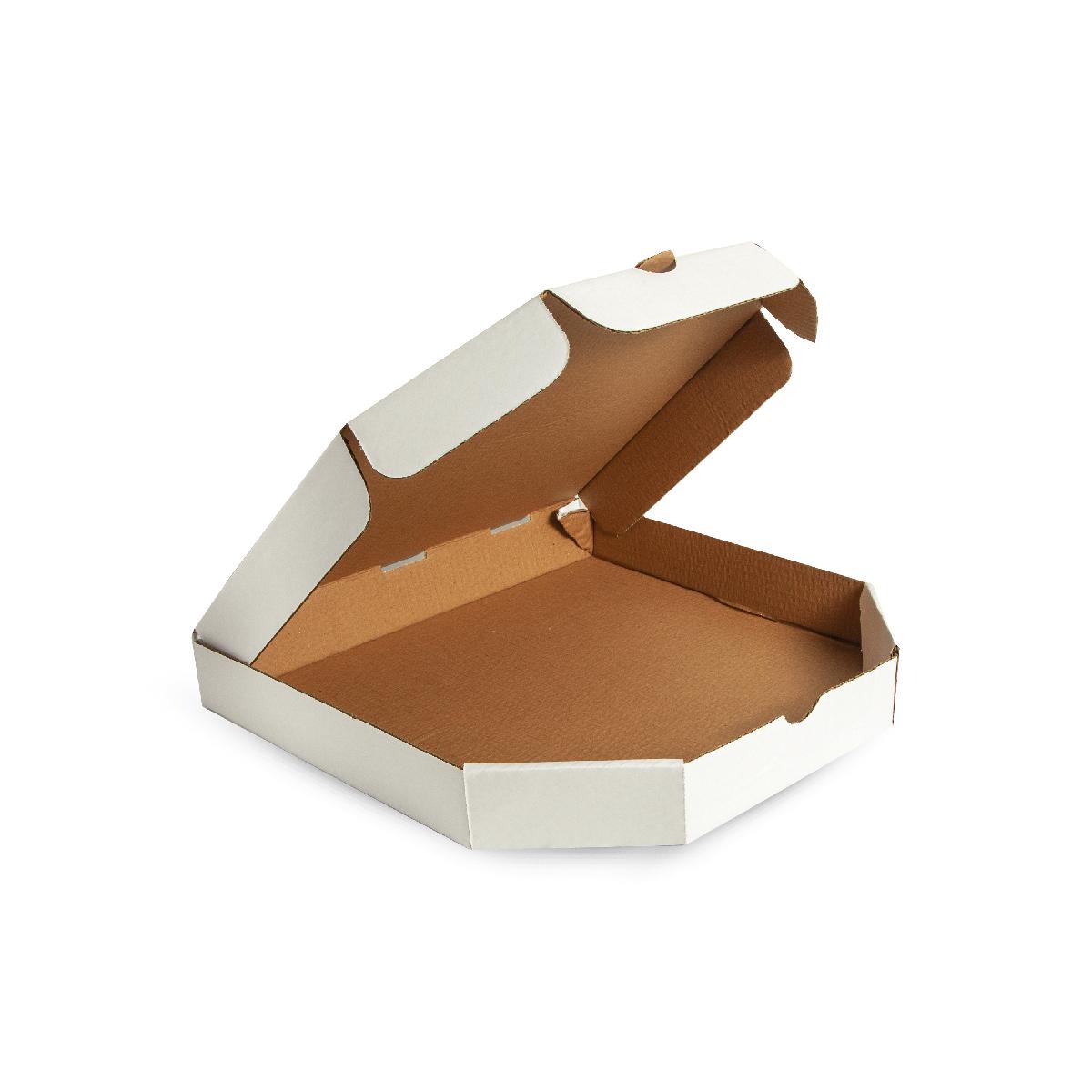 Коробки для пиццы 33*32,5см*46мм скош углы белый гофрокартон (50)