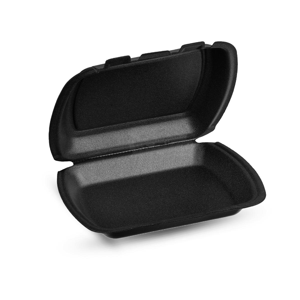 Ланч-бокс ППС 1-секц. 249*207*61 "ПР" черный (100)