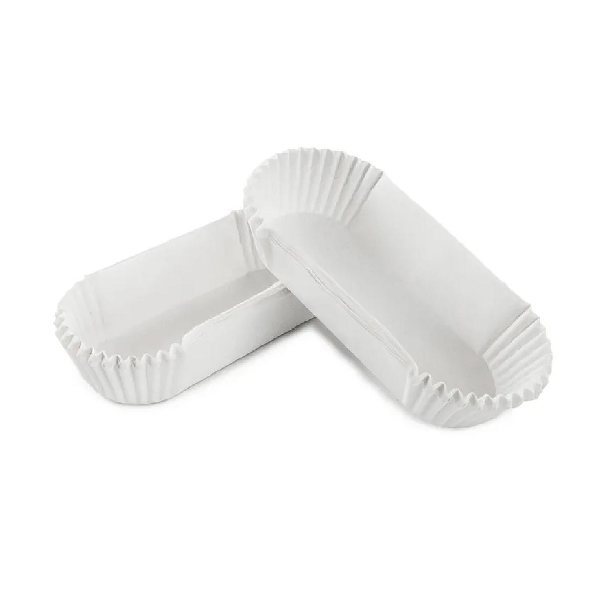 Тарталетки бумажные овальные белые 30*65*23мм (1000/8000)