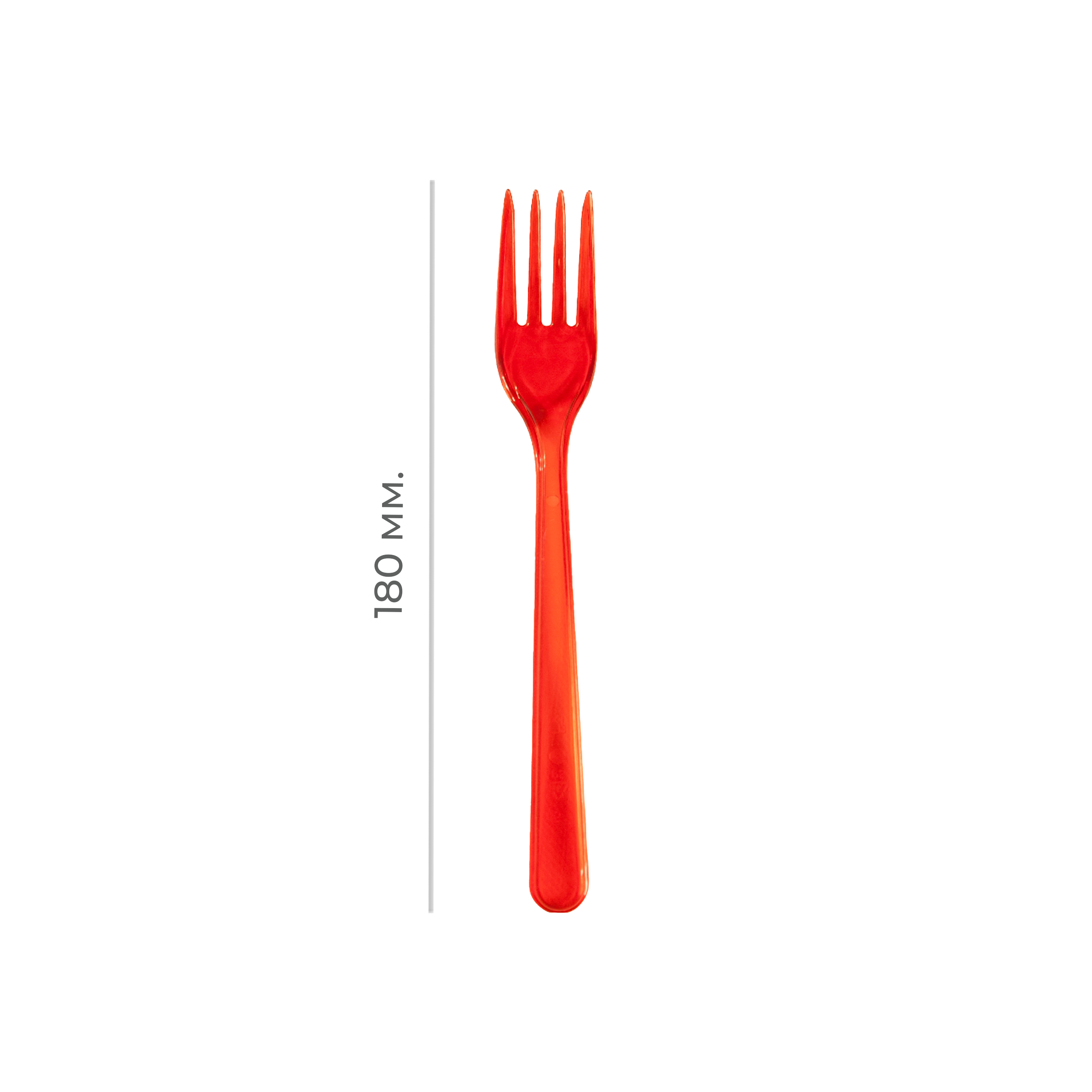 Вилка пластиковая "премиум" 180мм красная (50/2000)