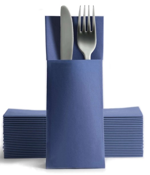 Конверты премиум 32*40см Airlaid (Duni) синий 50шт 58294 (25)