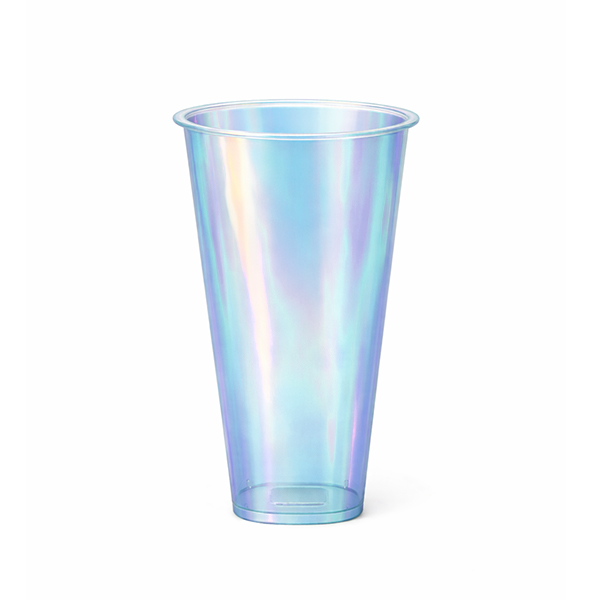 Стакан пластиковый с квадрат. дном 500мл d=90 Bubble Cup глянц. Перламутровый  PP 1028IML (18/432)