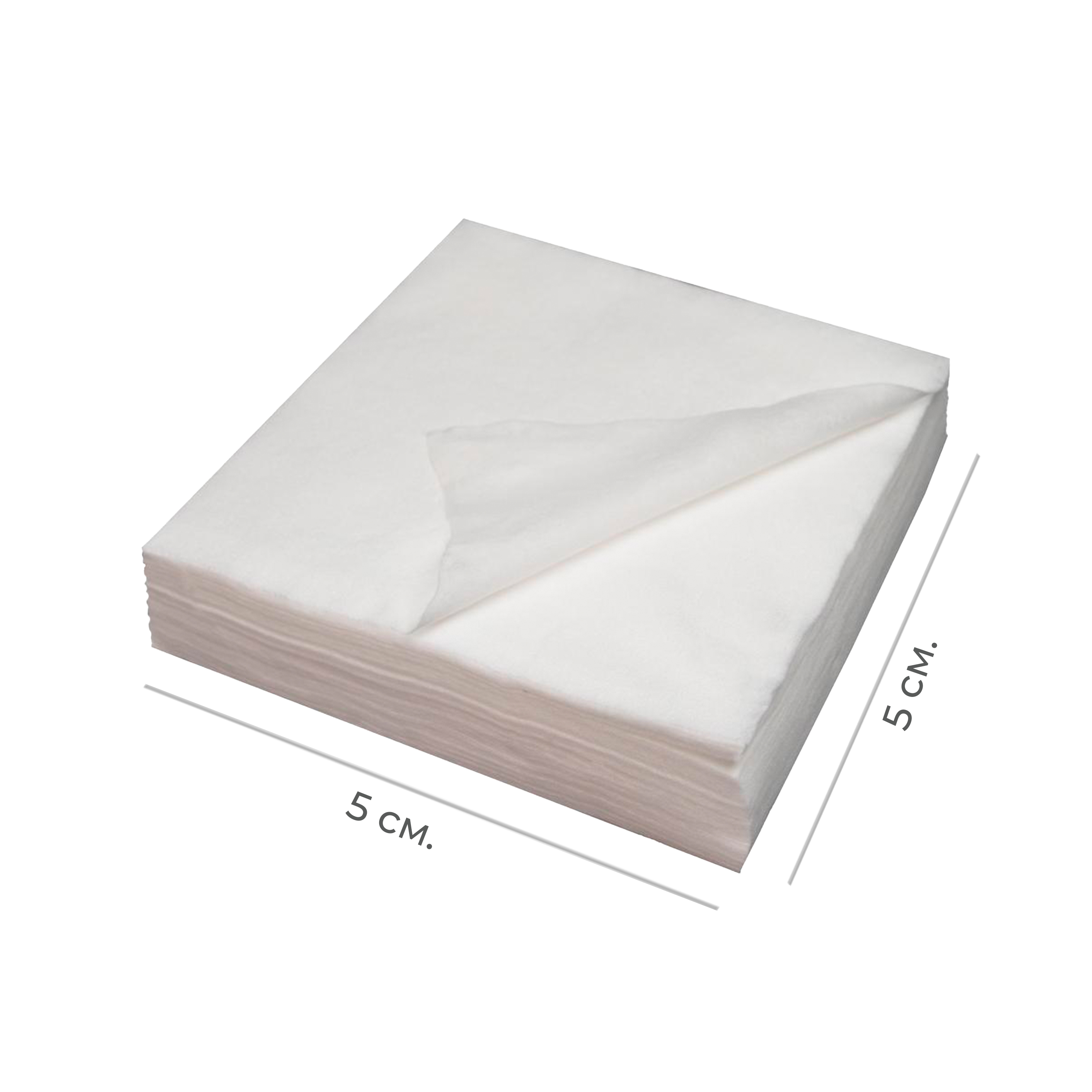 Салфетка безворсовая 5*5см белая 240шт в карт кор (100)