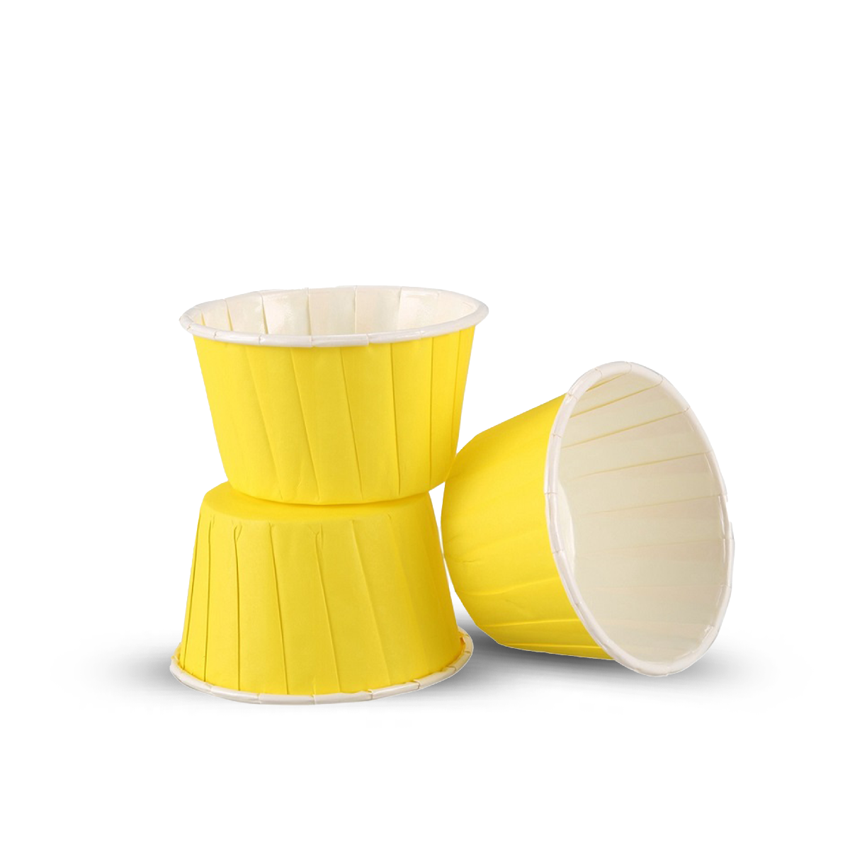 Форма бумажная "Маффин" 50*40 желтая-белая (100/3000)