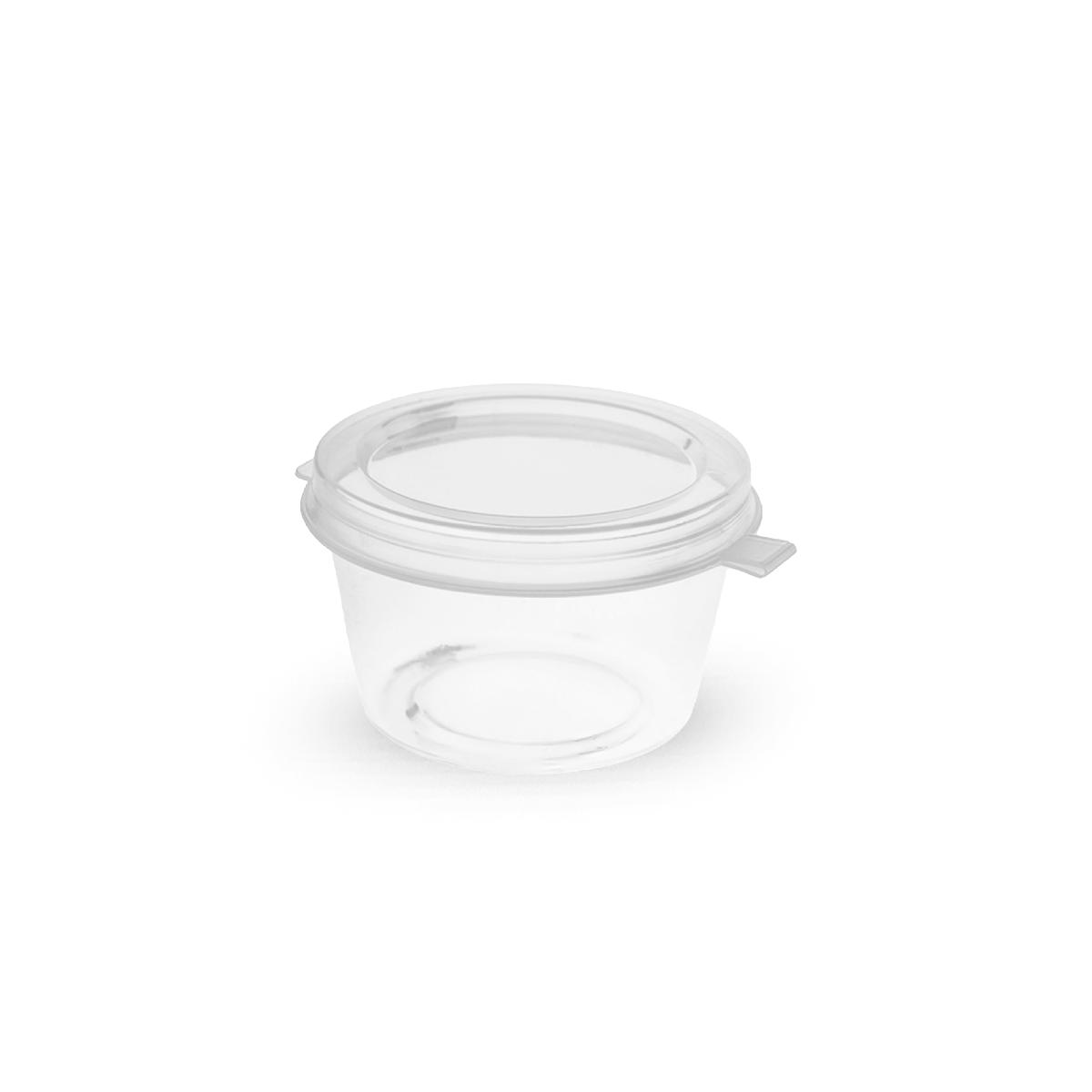Соусник прозрачный с крышкой 30мл Полимерпласт\box4food PP 1234П (80/1920)