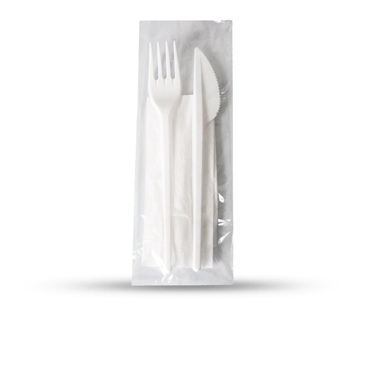 Набор: 3/1 вилка, нож, салфетка арт.Н31-010 (50/300)