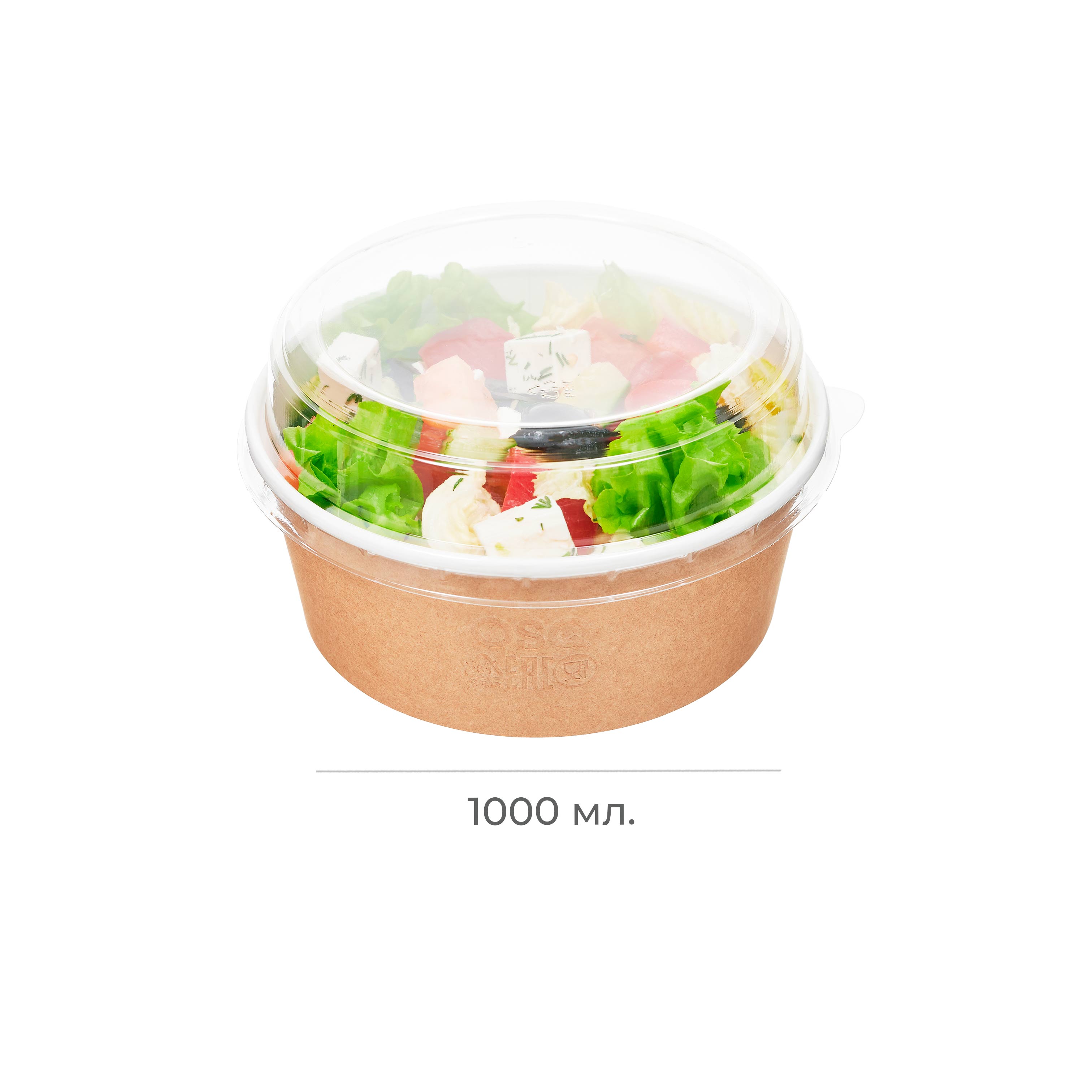 Крышка купольная для контейнера Round Bowl dome lid ПЭТ 620/750/1000 d150  OSQ (45/270)