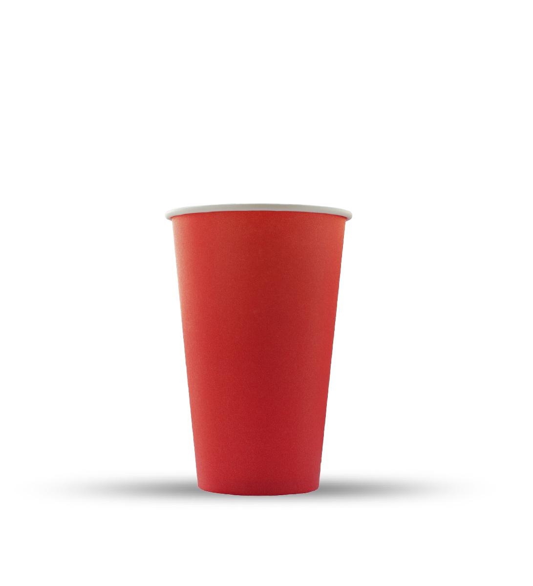 Стакан картонный 400мл Красный d=90 (50/1000)
