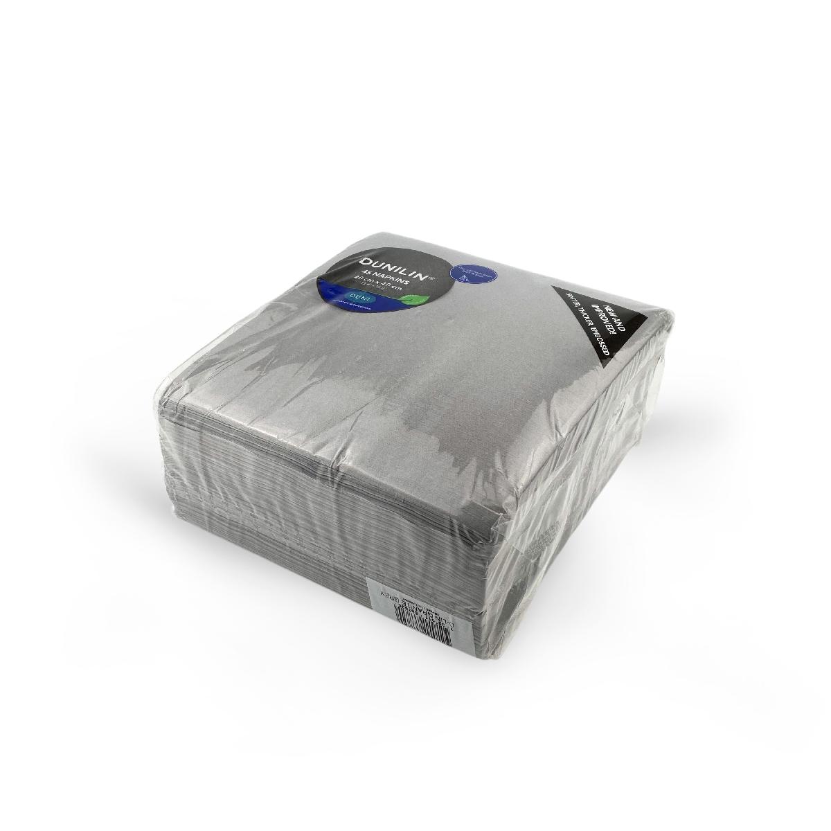 Салфетки бумажные 40×40 45л серые/гранит Duni 186782 (12)