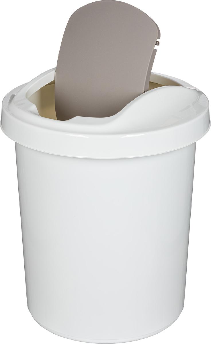 Контейнер 16л для мусора с крышкой 305x305x380мм "Palm" светло-серый (6)
