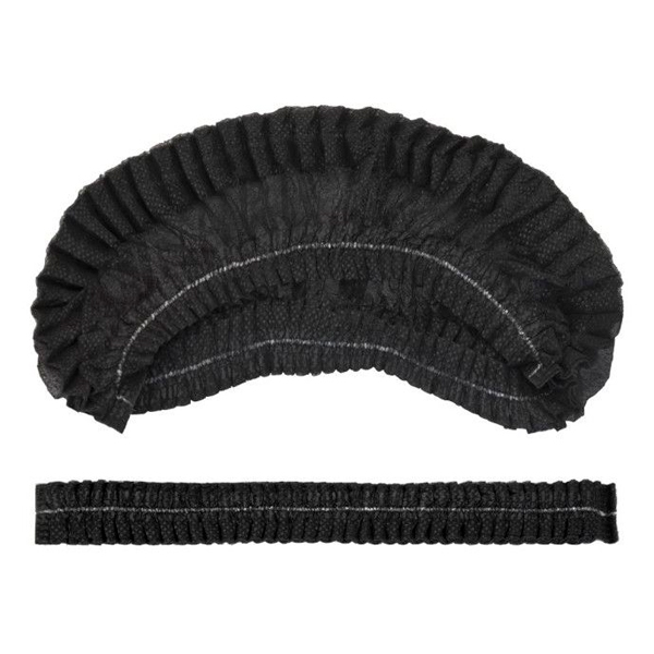 Шапочка одноразовая "Шарлотта" черная 100шт (10)