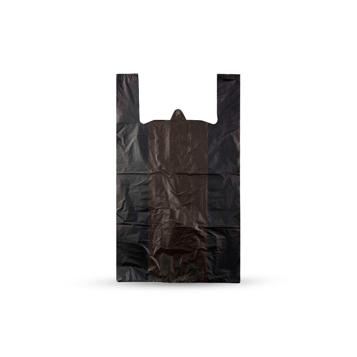 Пакет-майка без печати черный 35+16*60 15мкр (100/1000)