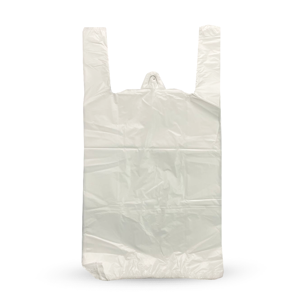 Пакет-майка без печати белый 28+12*50см 13мк (100/2000)