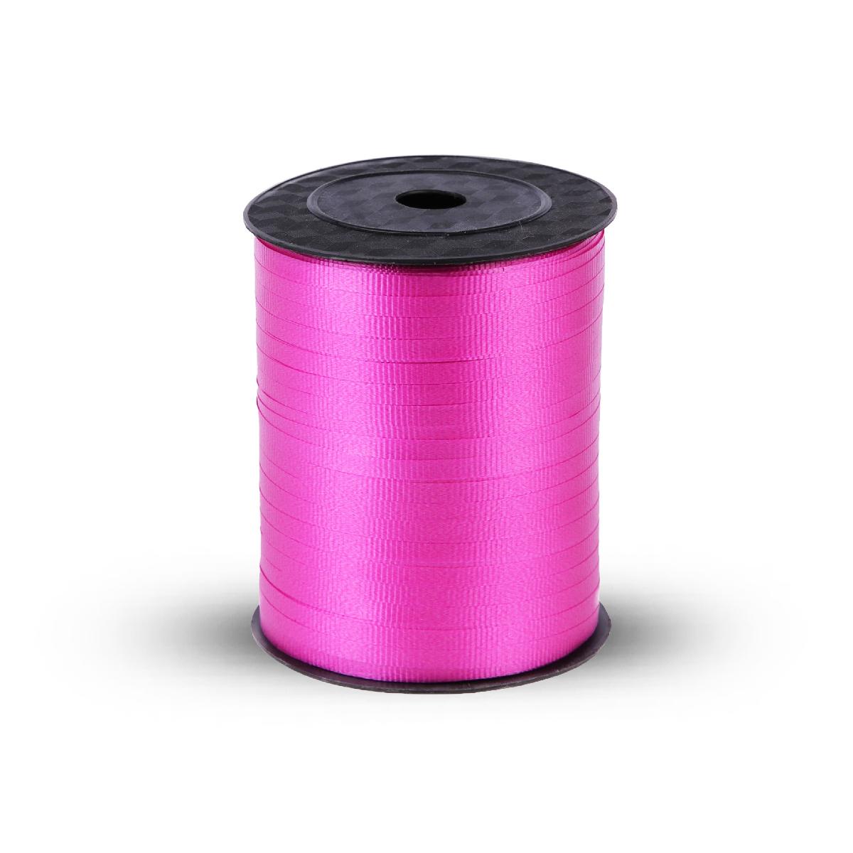 Лента упаковочная декоративная 5мм*500м розовая/фуксия