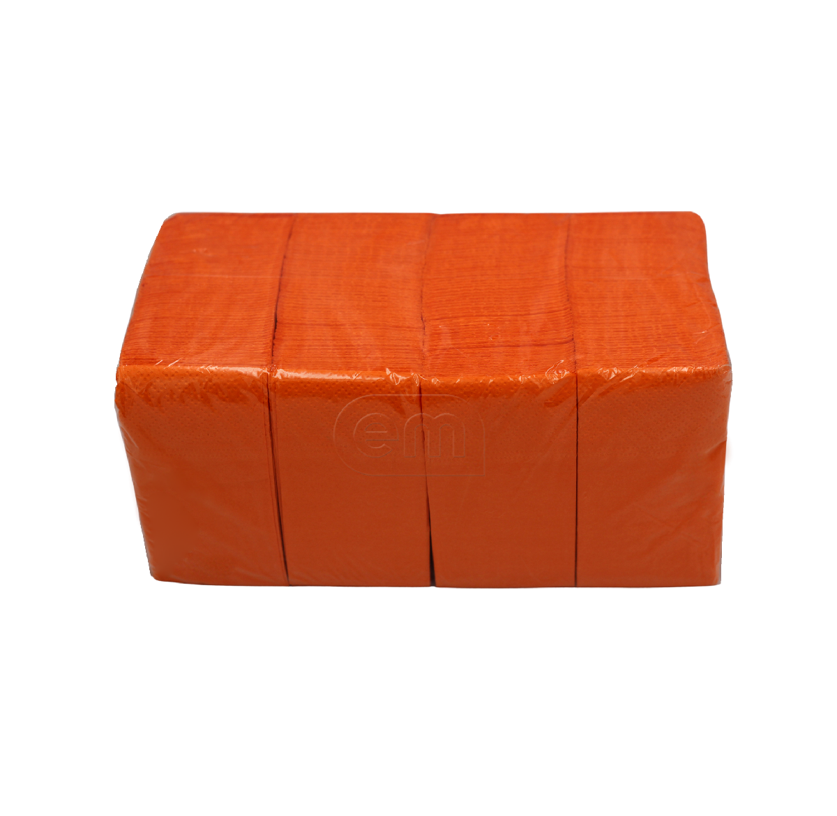 Салфетки бумажные 2-слойные 24×24см 230шт оранжевые "BigPack" 1/8 сложение (18)