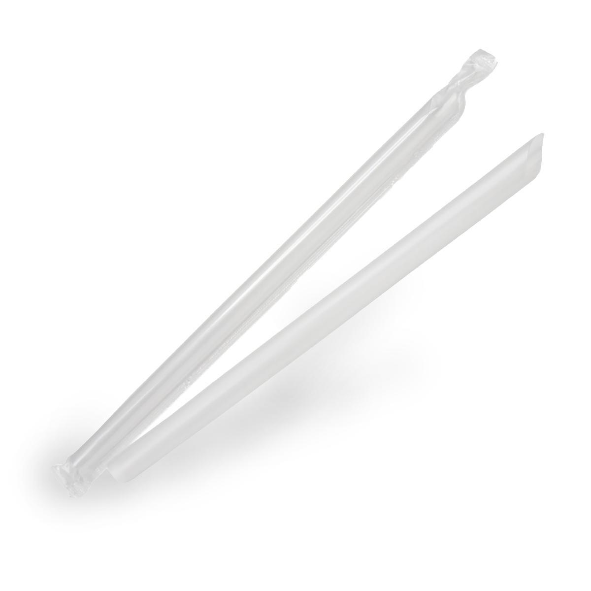 Трубочки без изгиба в инд. ПП уп. d=12 L=210 мм скош. край прозрачные Bubble Tea 250шт (10)