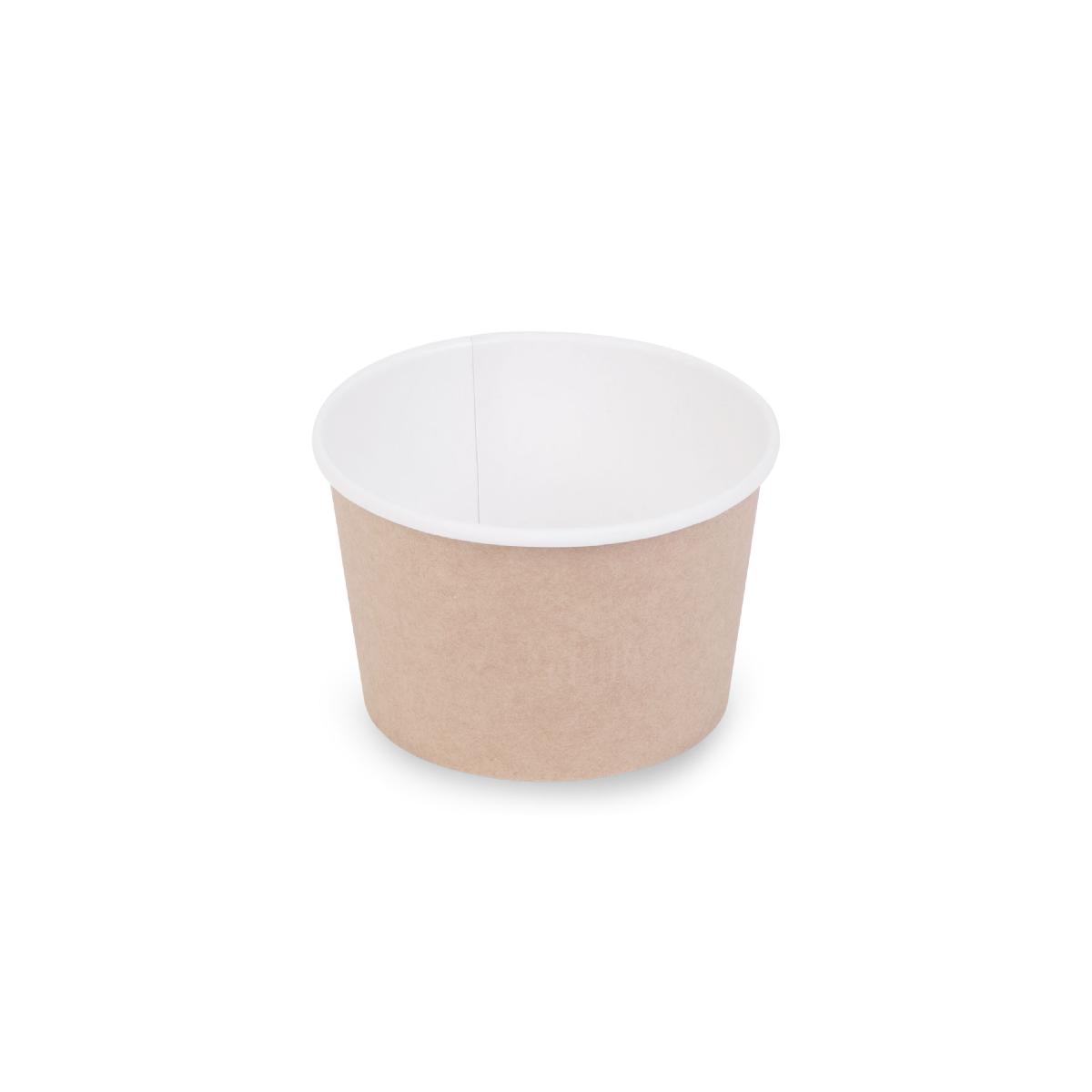 Контейнер картонный круглый Round Bowl 300мл K крафт без крышки d79/100*h65 OSQ (30/600)
