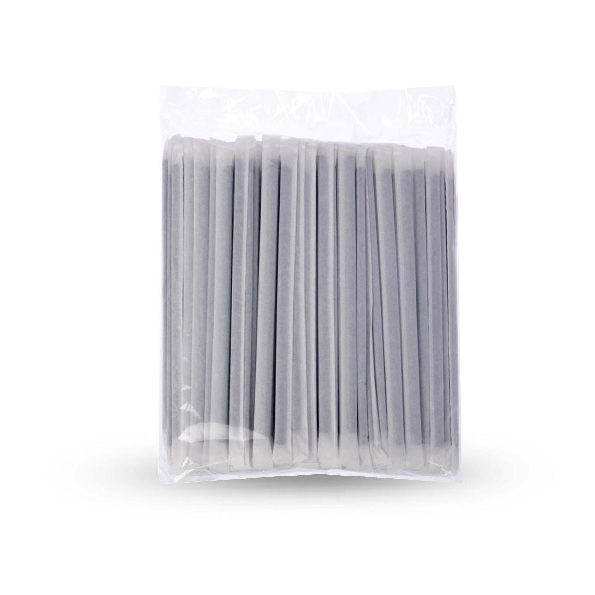 Трубочки без изгиба в индивидуальной упаковке d8мм L240мм черные 250шт (16)