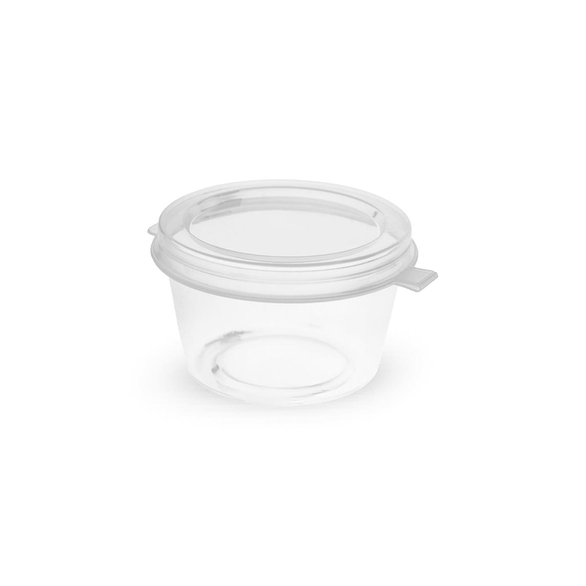 Соусник прозрачный с крышкой 50мл Полимерпласт\box4food PP 1244П (80/1200)
