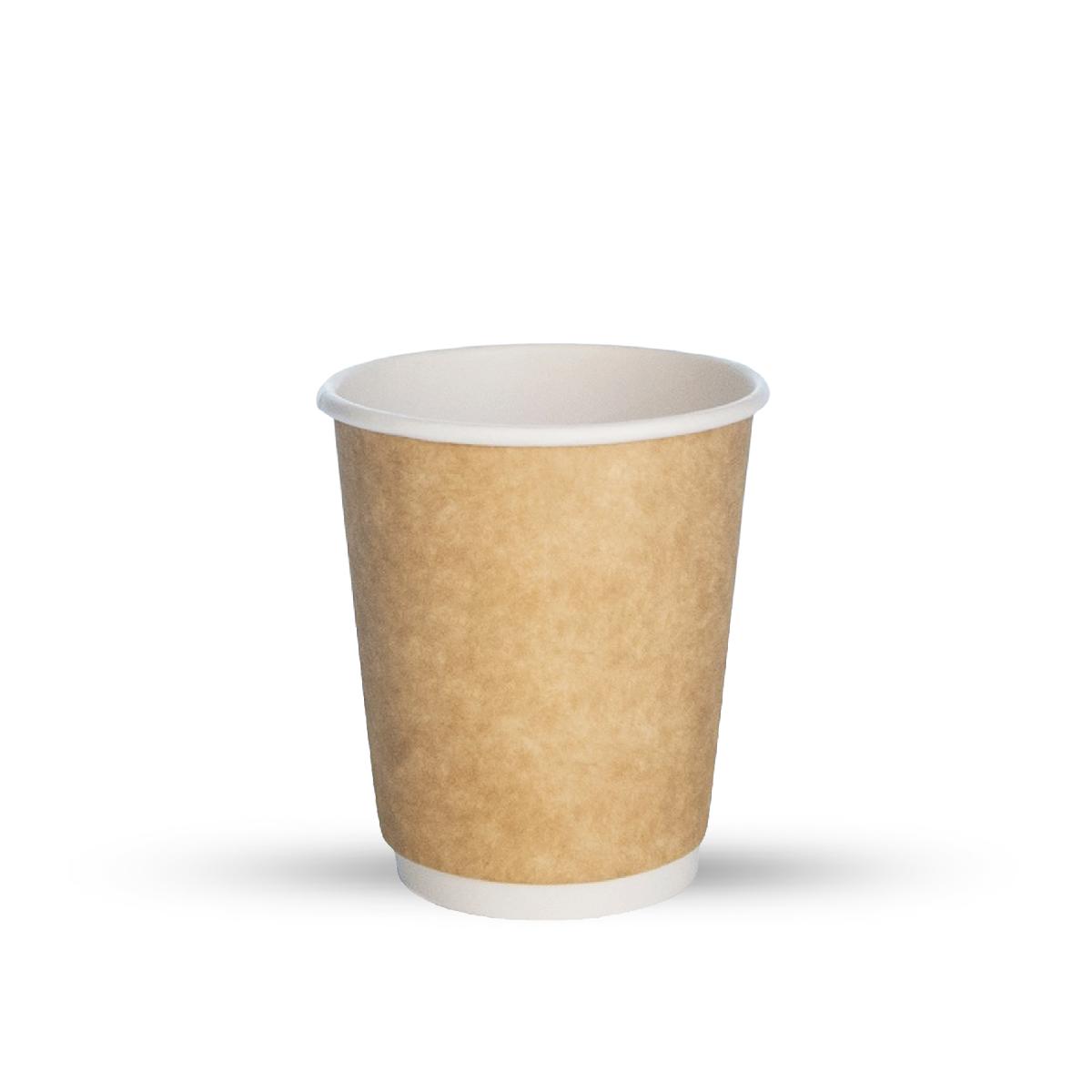 Стакан картонный 2-сл. 250мл "крафт" Е d=80 (20/400)