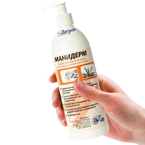 Крем для рук и тела питание и увлажнение 0,5л с дозатором профессиональный Манидерм (20)