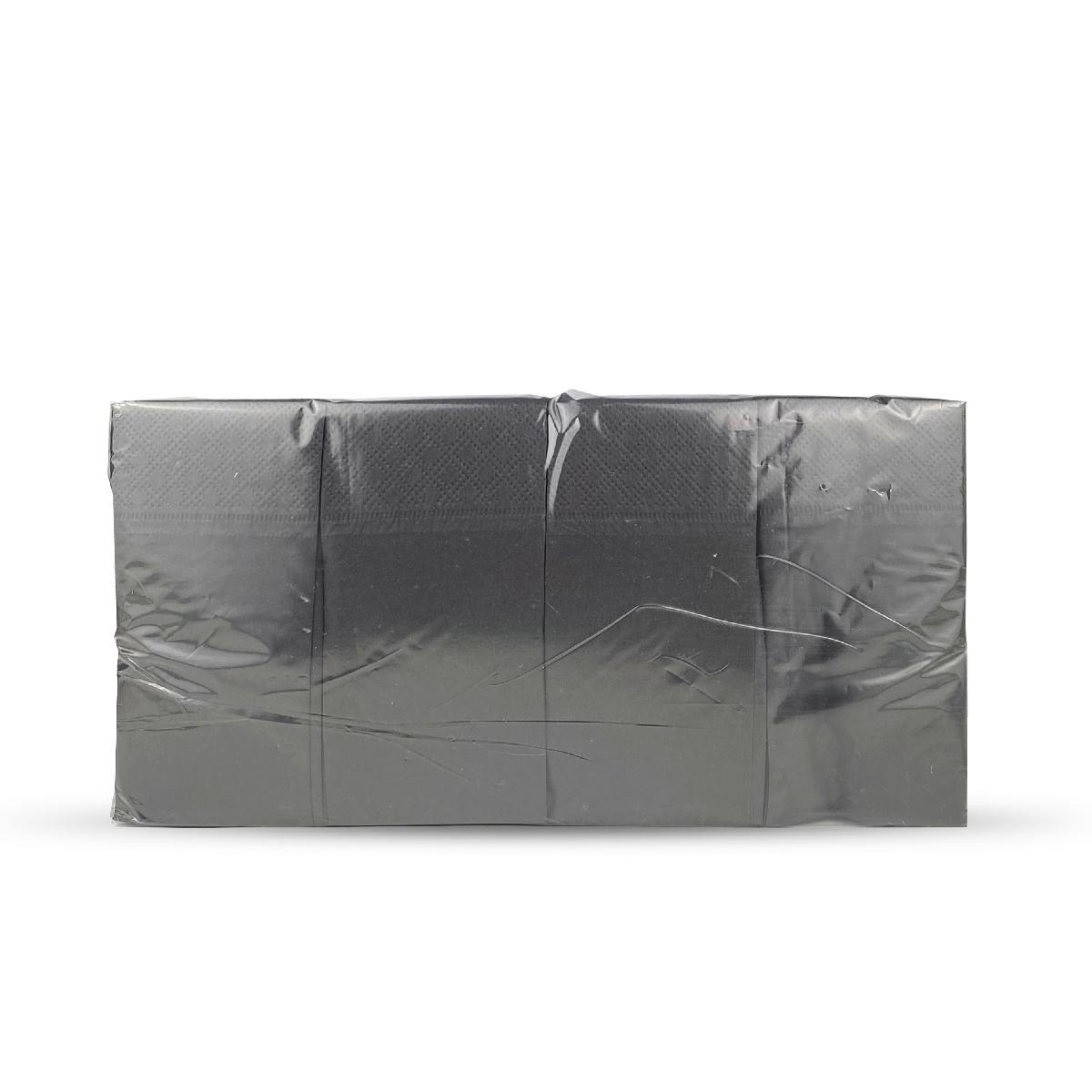 Салфетки бумажные 2-слойные 33×33см 1/8 сложения 200шт черные (9)